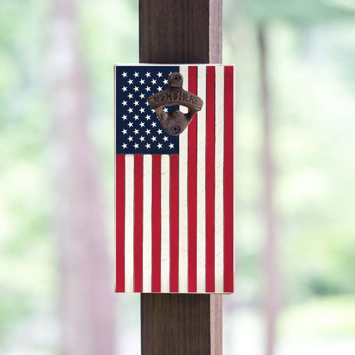 Rustic Marlin - Wholesale Bottle/Wine Opener - American Flag Bottle Opener