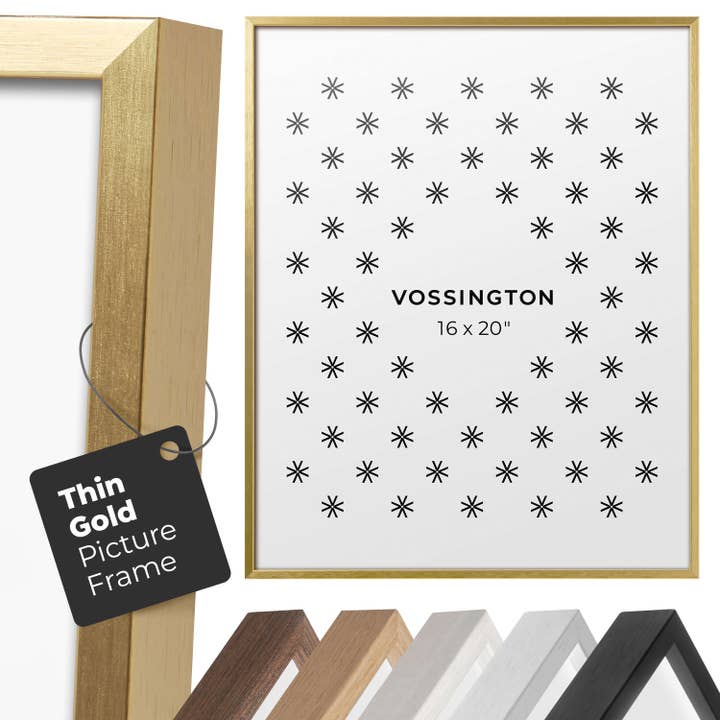 Vossington - Wholesale Picture Frame - 16x20" Thin Frame, Gold