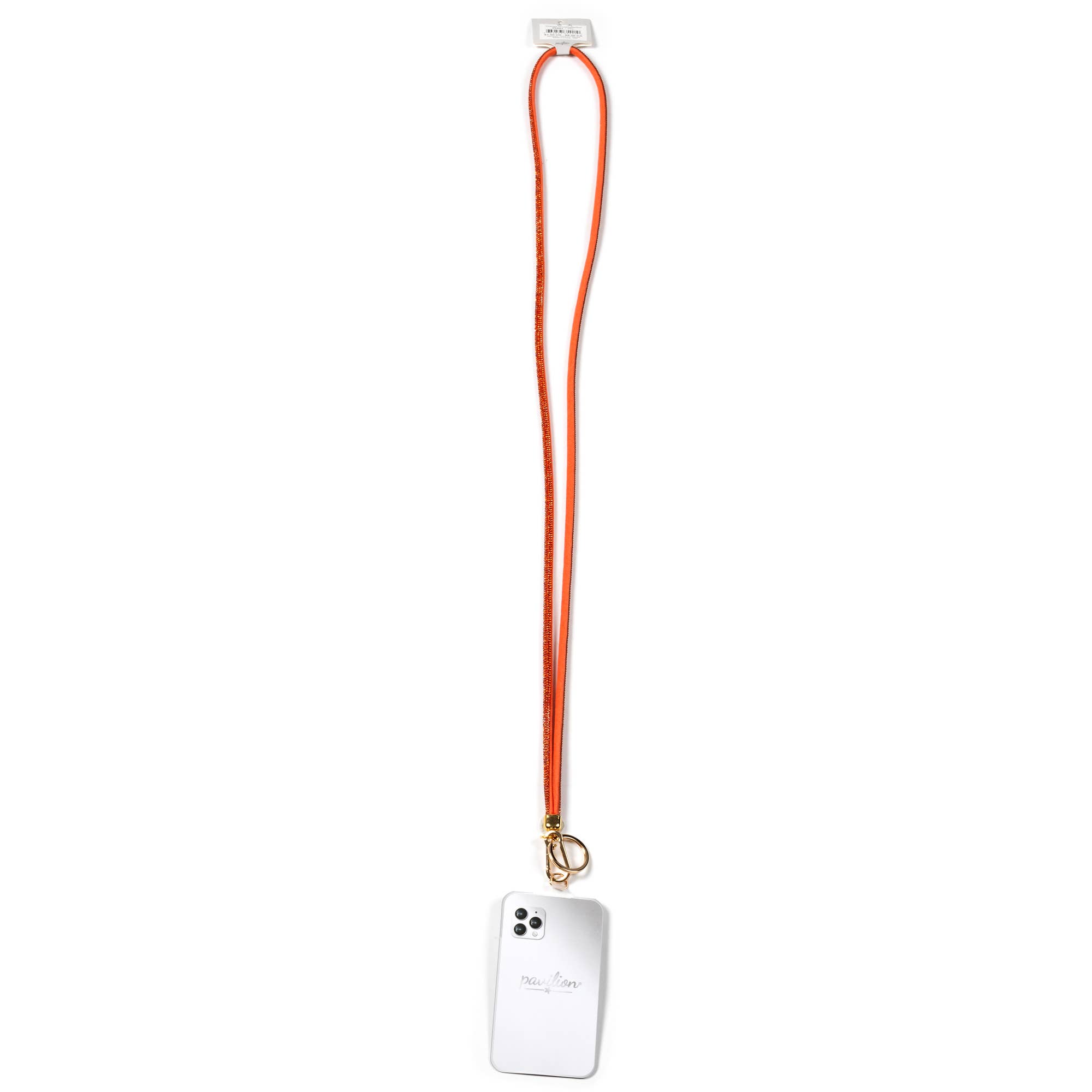Pavilion - Wholesale Phonecase Strap - Orange Crossbody - Soft Gemmed Phone Lanyard7