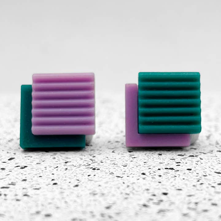 Mismatched Square Studs for wholesale by Sarah Joy Jewellery