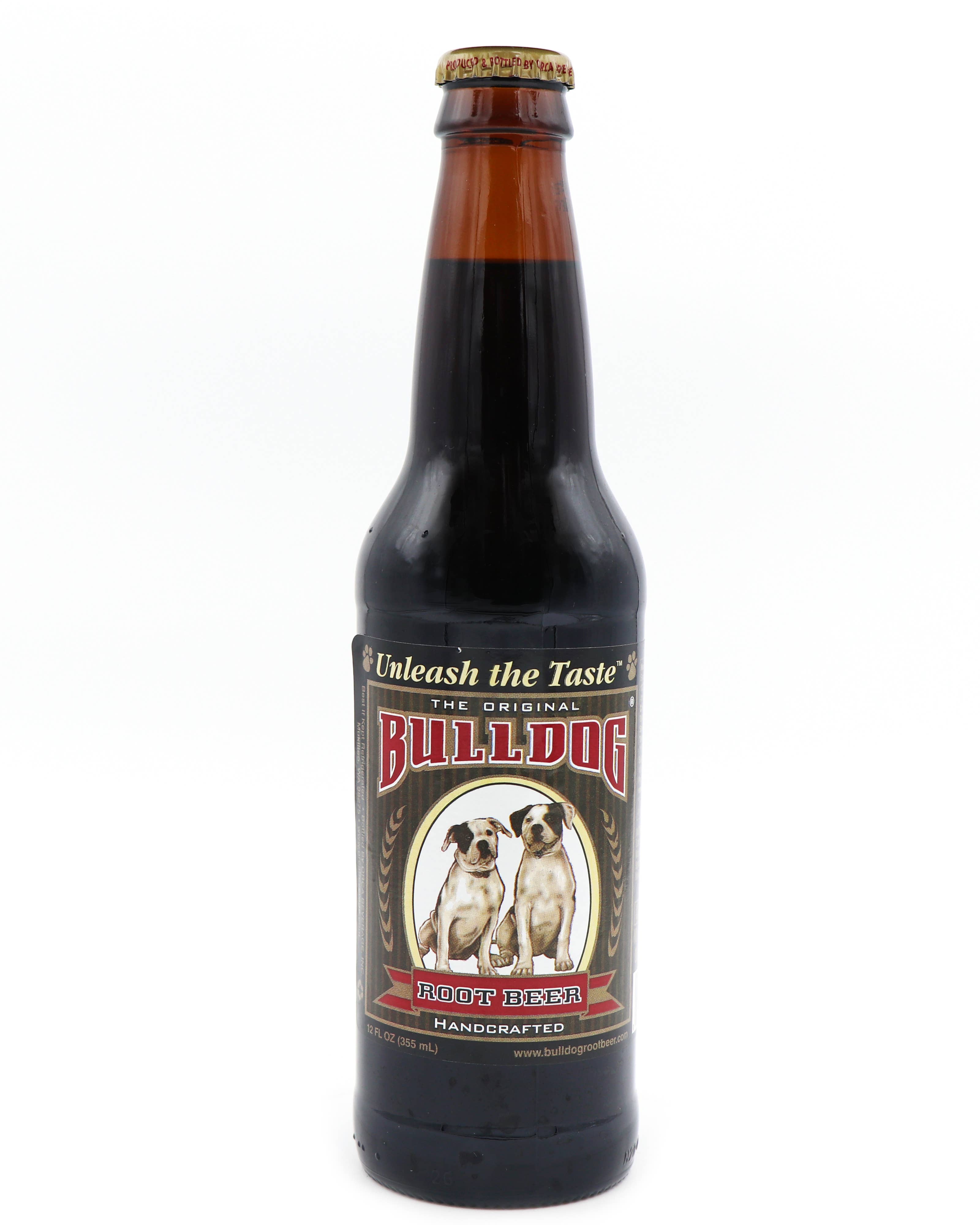 Grandpa Joe's Candy Shop - Wholesale Soda/Carbonated Drink - Bulldog Root Beer Soda, 12oz Glass Bottle 12ct0