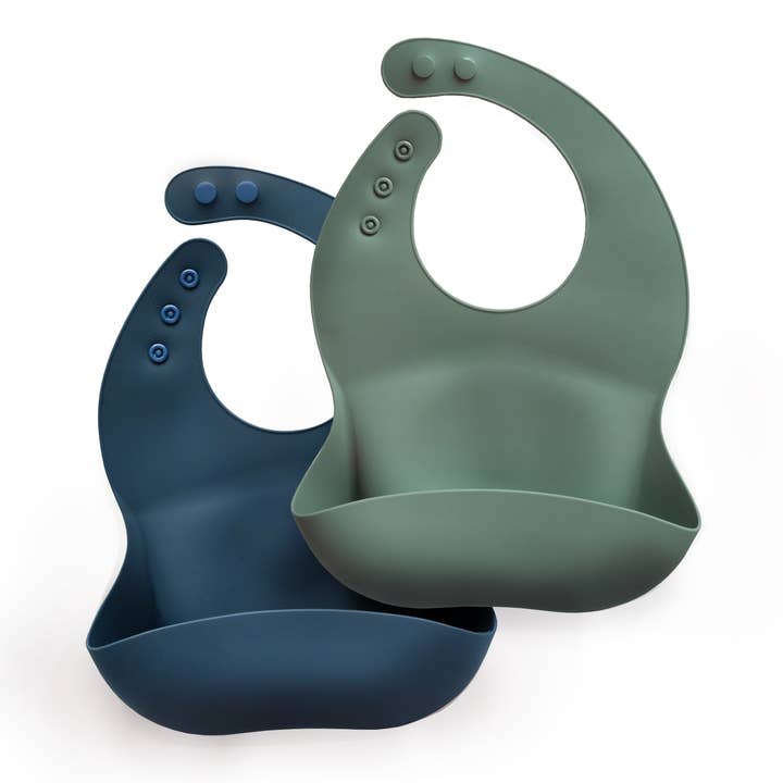 Silicone Baby Bib with Snaps - The Brandon Set for wholesale by Cole & Gwen
