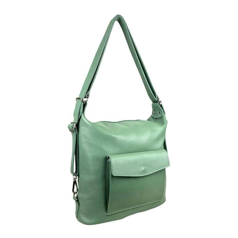 Chenson & Gorett – Großhandel Schultertasche – Damen – Echter Leder-Rucksack, umwandelbar in Schultertasche B2B7