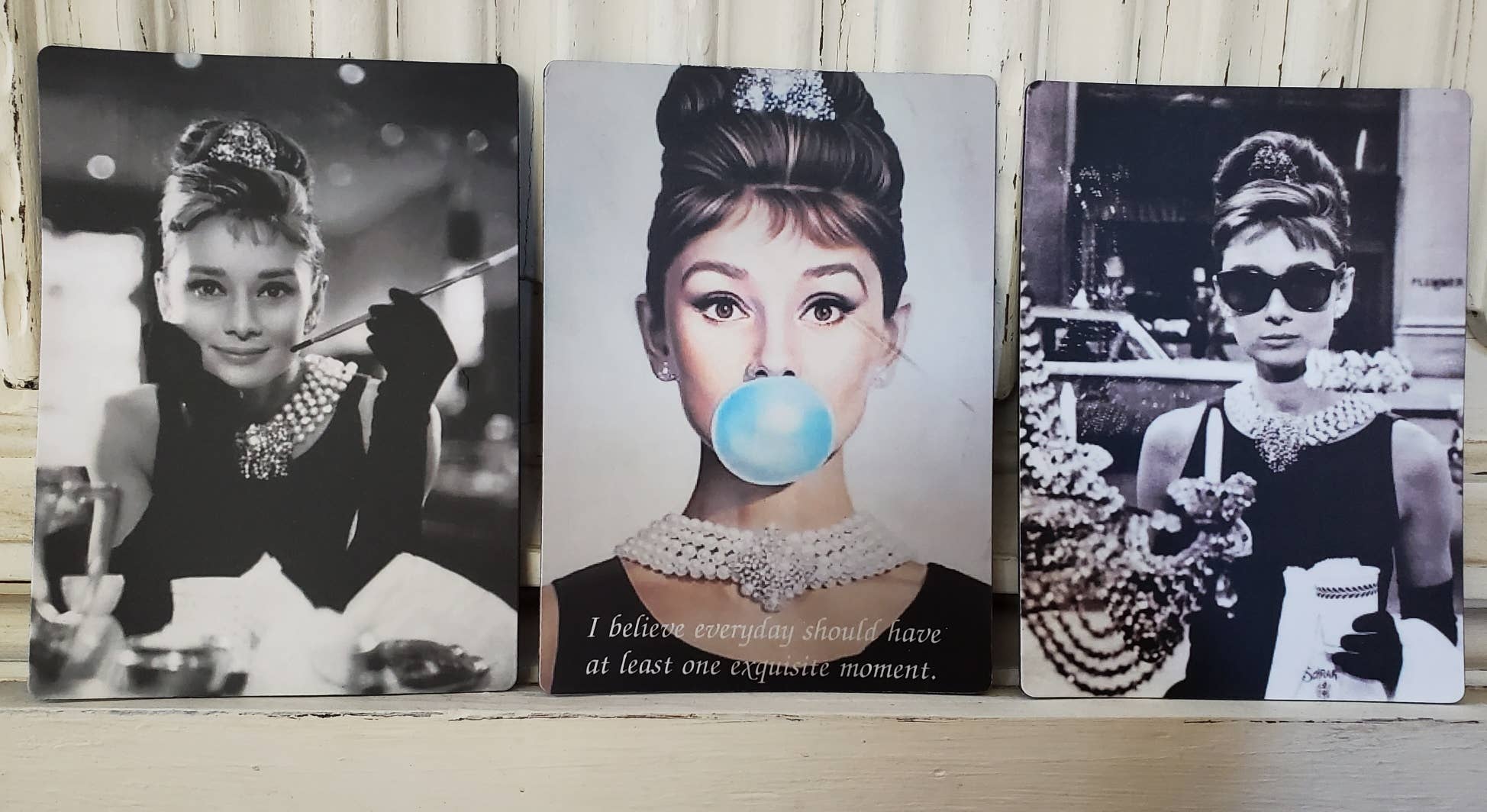 Little Heart Designs - Wholesale Magneet - Audrey Hepburn Blue Bubble Exquisite dagmagneet1