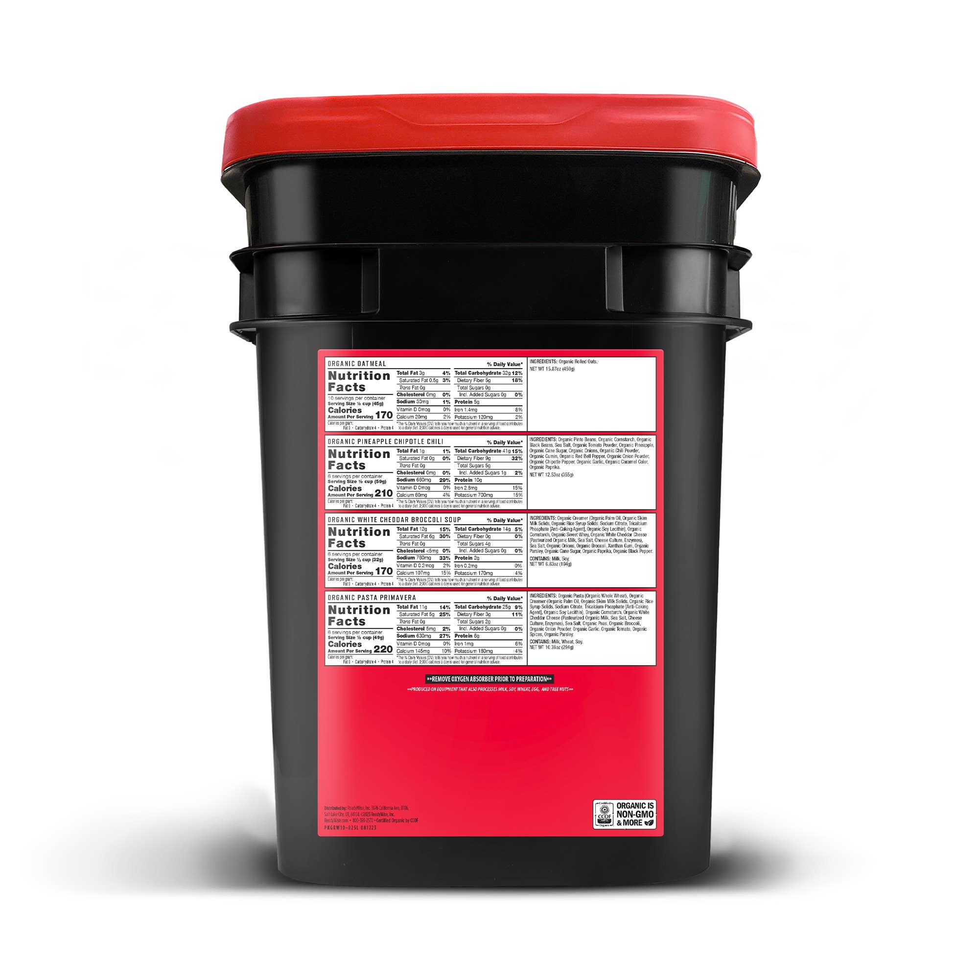 Ready Wise - Wholesale Food Storage Container - 90 Serving Organic Bucket1