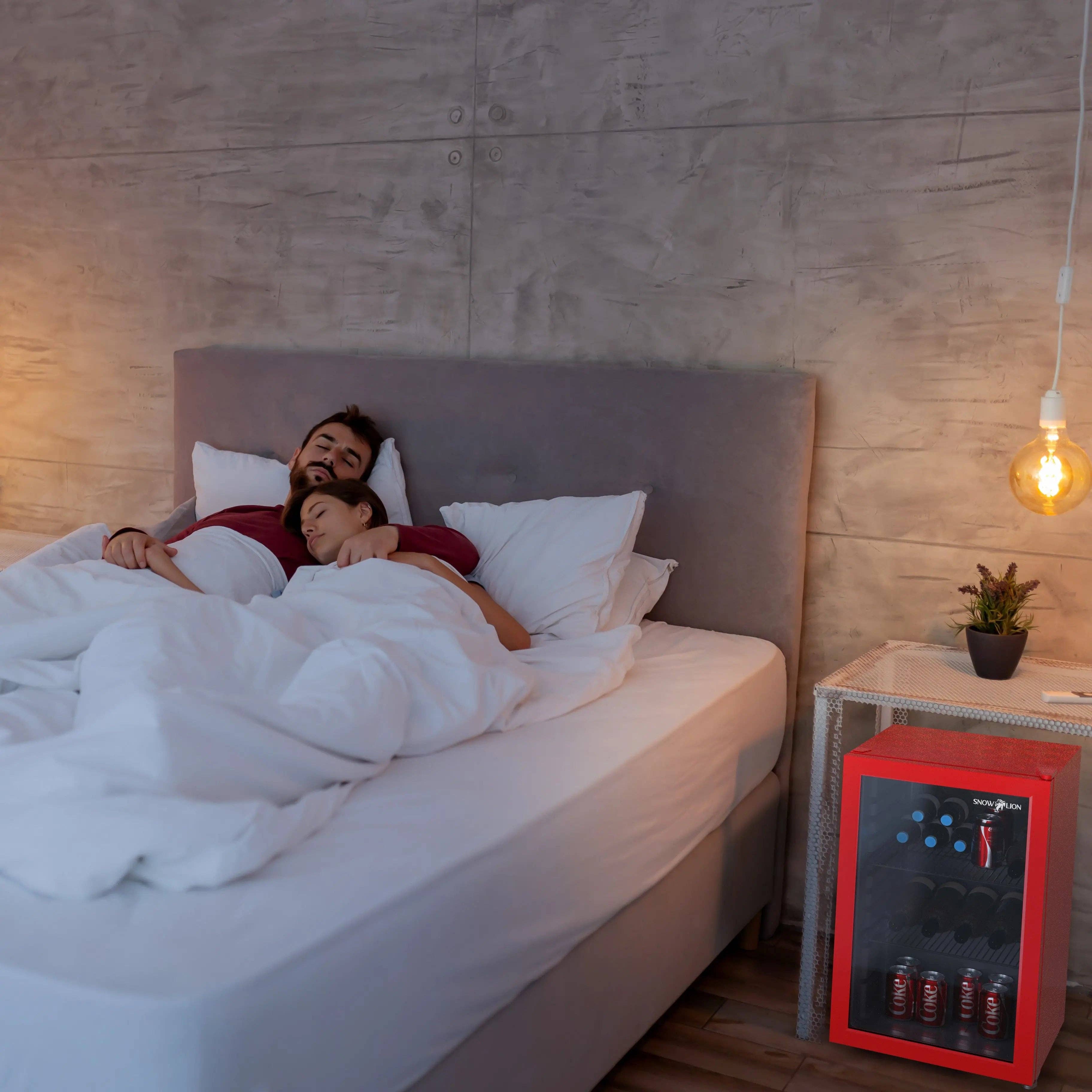 Promounts – wholesale Portable/mini fridge – SnowLion Premium 69L Beverage Refrigerator 2.4 Cu.ft. Freestanding Mini Fridge With Glass Door in Red (OSFG016-RL)4