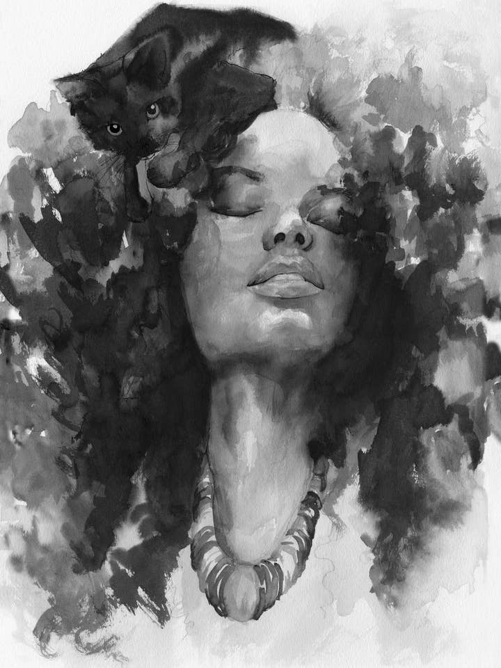 Abatwa Folie - Svart Serie för wholesale av Araceli García Illustration