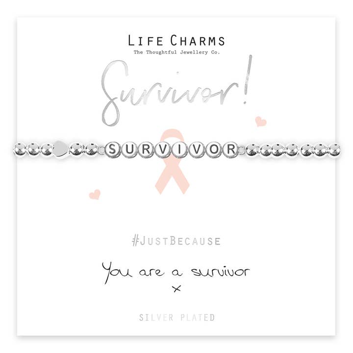 Life Charms - Wholesale Beaded Bracelet - Survivor - Charm Bracelet