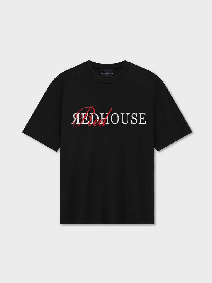 ЯH (VERMELHO)HOUSE T-SHIRT PRETA por atacado de REDHOUSE
