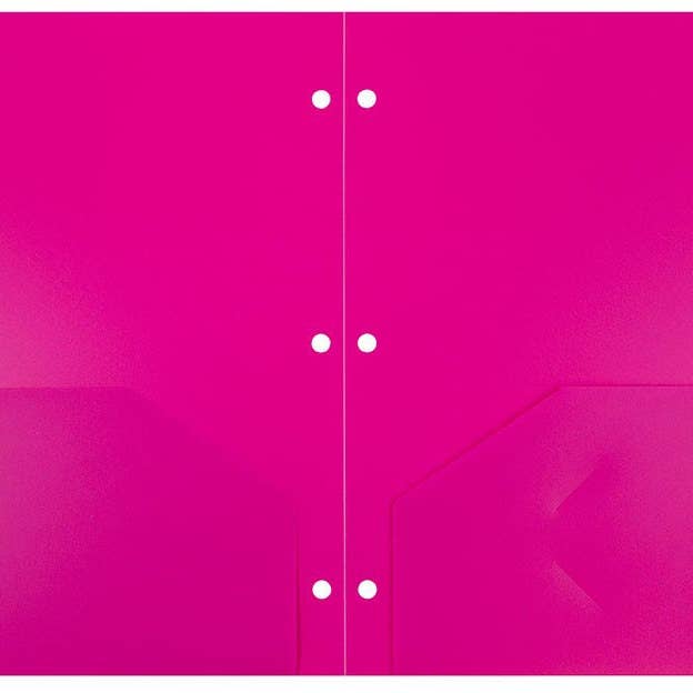 JAM PAPER - Wholesale Folders - Heavy Duty Plastic 3 Hole Punch Pocket Folders, 6-Pack1