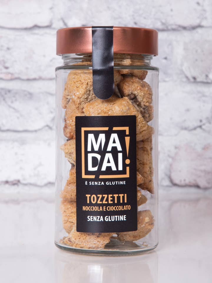 TOZZETTI HAZELNUT AND CHOCOLATE GLUTEN FREE 150 g for wholesale by SPAZIOGOLOSO! laboratorio artigianale senza glutine
