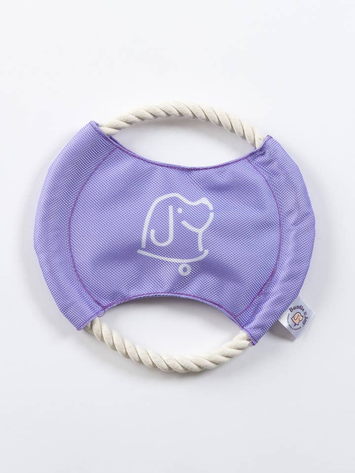 Rope Frisbee Dog Toy with Squeaker for wholesale by Bundle x Joy