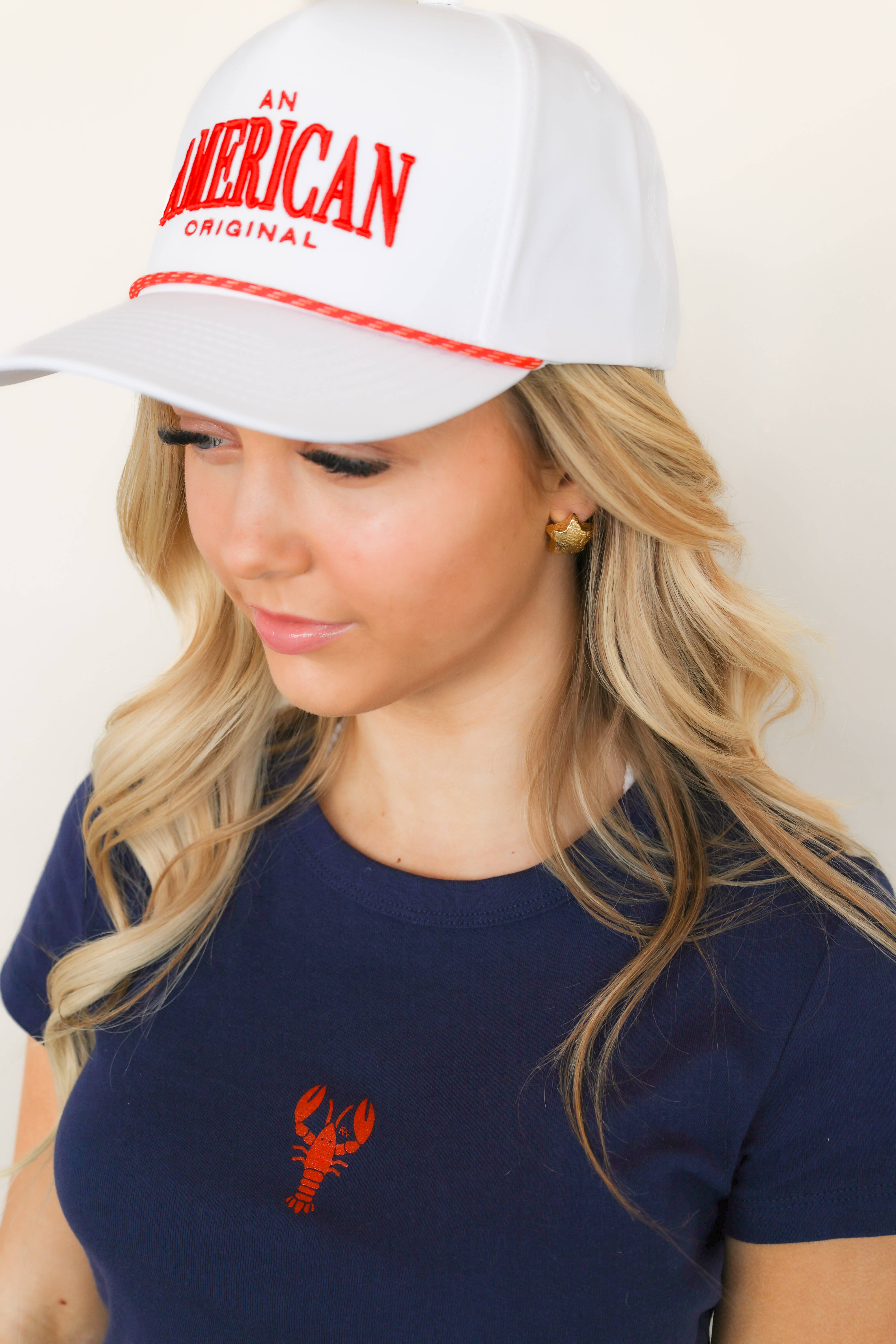 Freshwater Curated Goods - Vendita all'ingrosso Maglietta serigrafata - Donna - Maglietta Baby in Aragosta | Blu Navy4