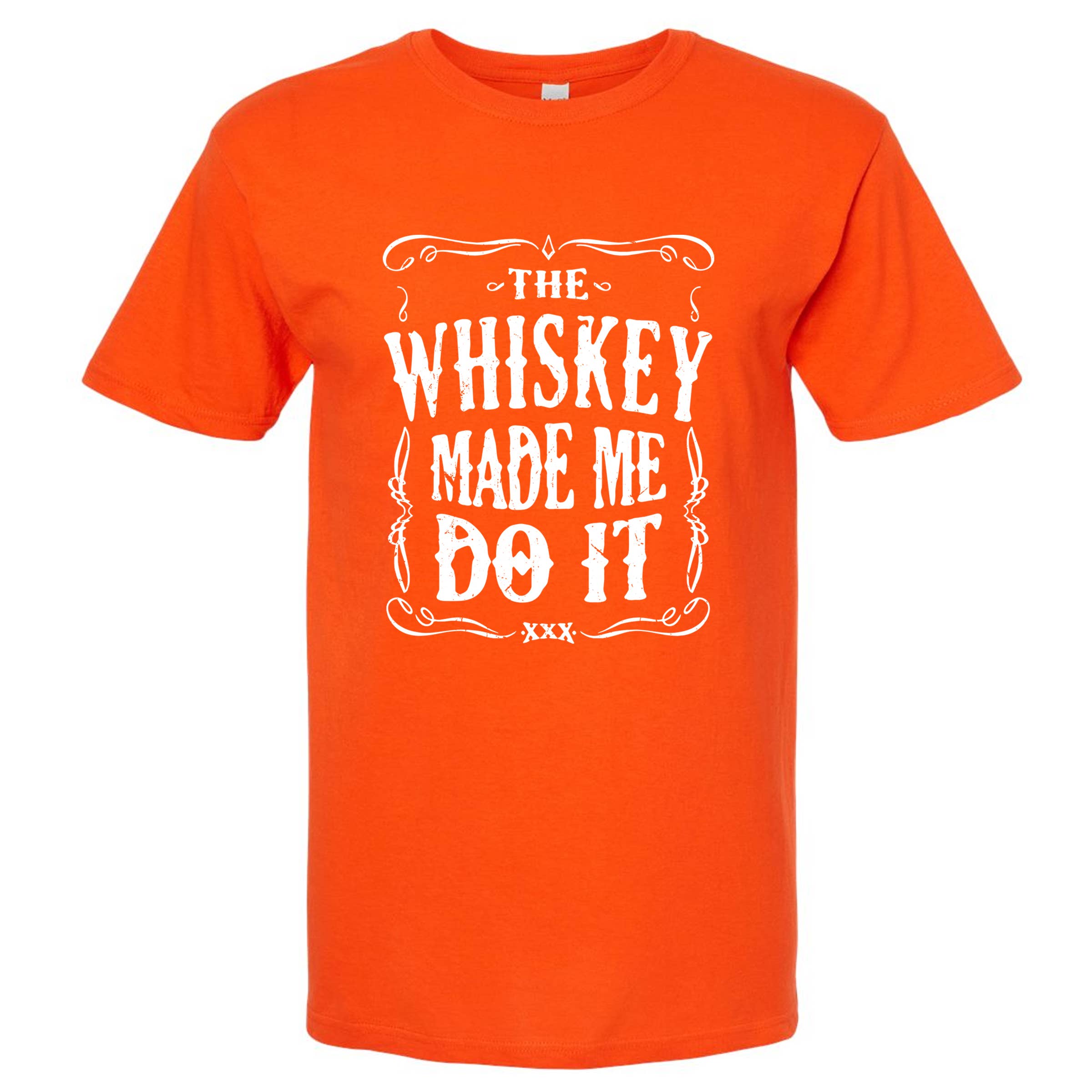 Wi-Wear – T-shirt estampada - Homem por atacado – T-shirt masculina The Whiskey Made Me Do It | Camisa Engraçada3