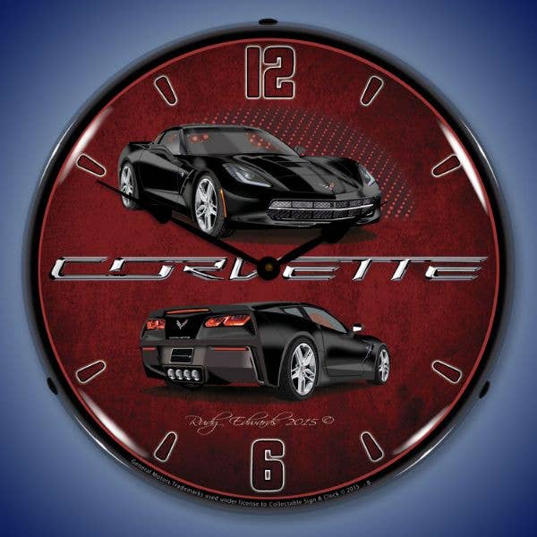 C7 Corvette Black for wholesale by Collectable Sign and Clock LLC.