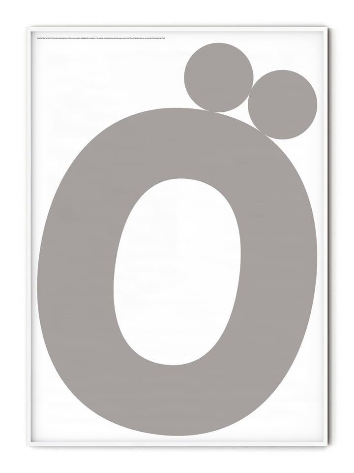 Letter Ö Poster - 50x70 cm for wholesale by Swedish Stamp Club