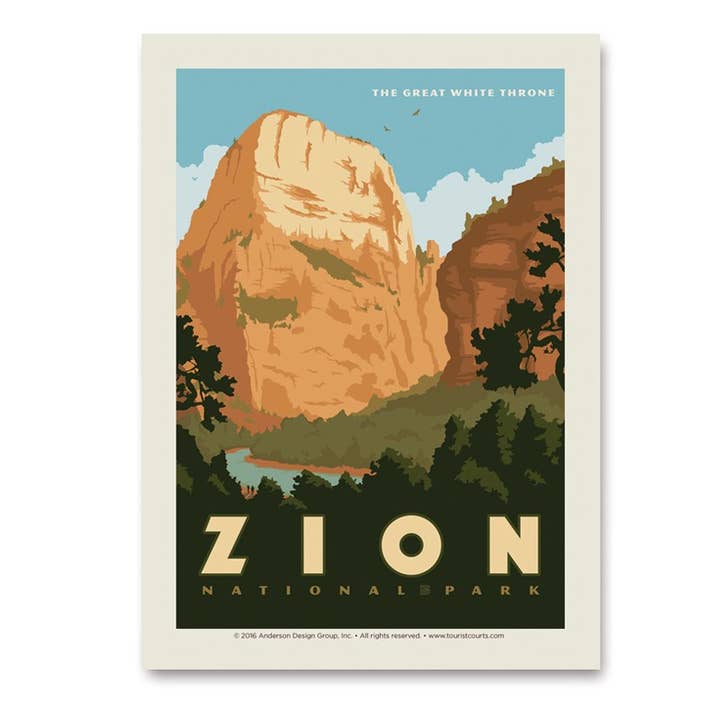 Zion Great White Throne Vertical Sticker for wholesale by Tourist Courts