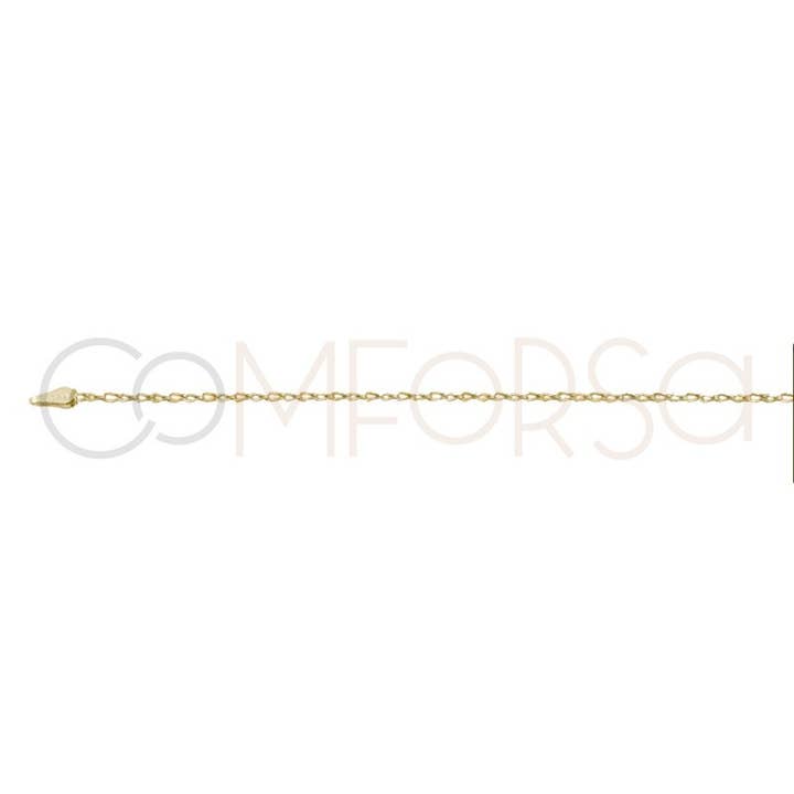 Bilbao Kedja 1.9 X 0.9 Mm Guldpläterad Silver för wholesale av COM FORSA SL