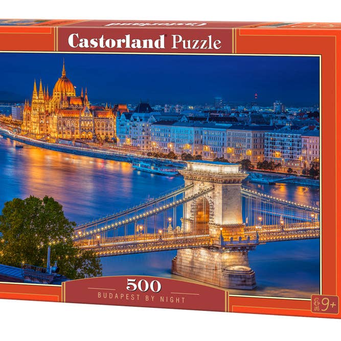 500-teilige Puzzle, Budapest bei Nacht, Ungarn, Flussufer, Stadt bei Nacht, Erwachsenenpuzzle, Castorland B-53940 für den Großhandel von CASTORLAND by Bridge Toys