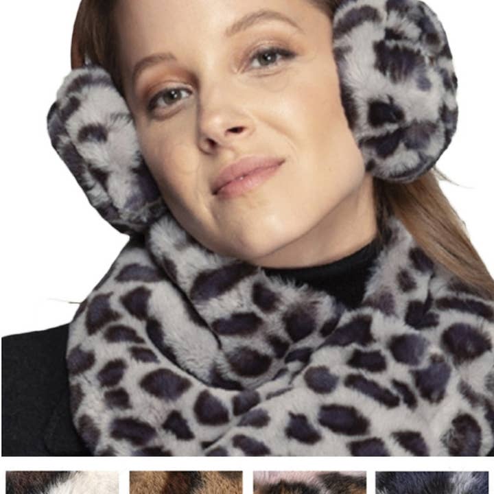 Hana - Wholesale Earwarmers/Ear Muffs - Women's - C.C Leopard Print Earmuffs
