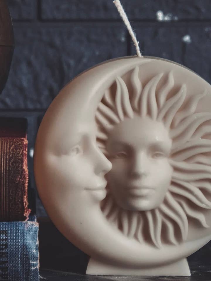 SUN & MOON CANDLE | PILLAR for wholesale by A Pleasant Thought