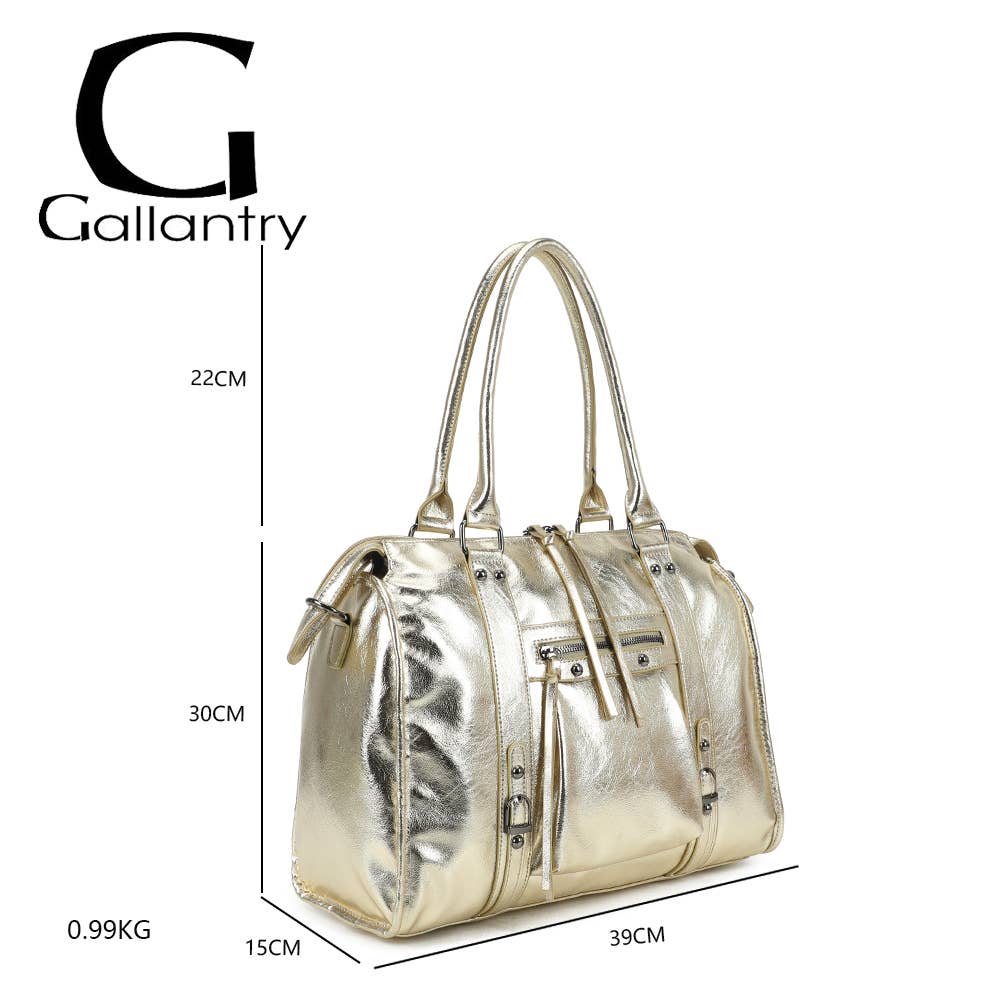 Gallantry - Wholesale Top Handle Bag - Women's - Skyla Metallic Large(R-1979-5)7