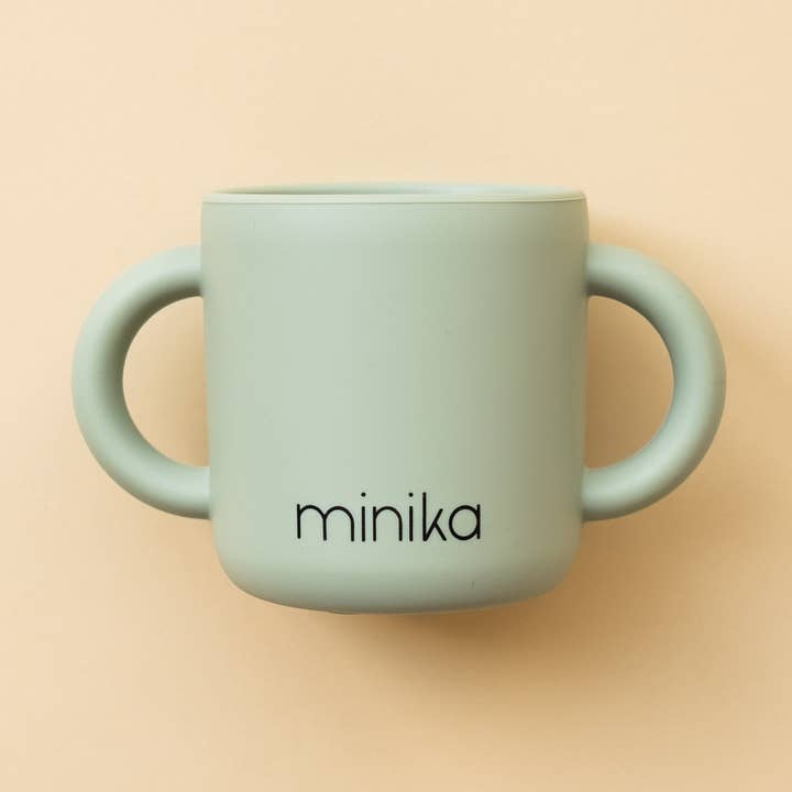 Tasse à apprendre avec anses - Sage pour la vente par Minika