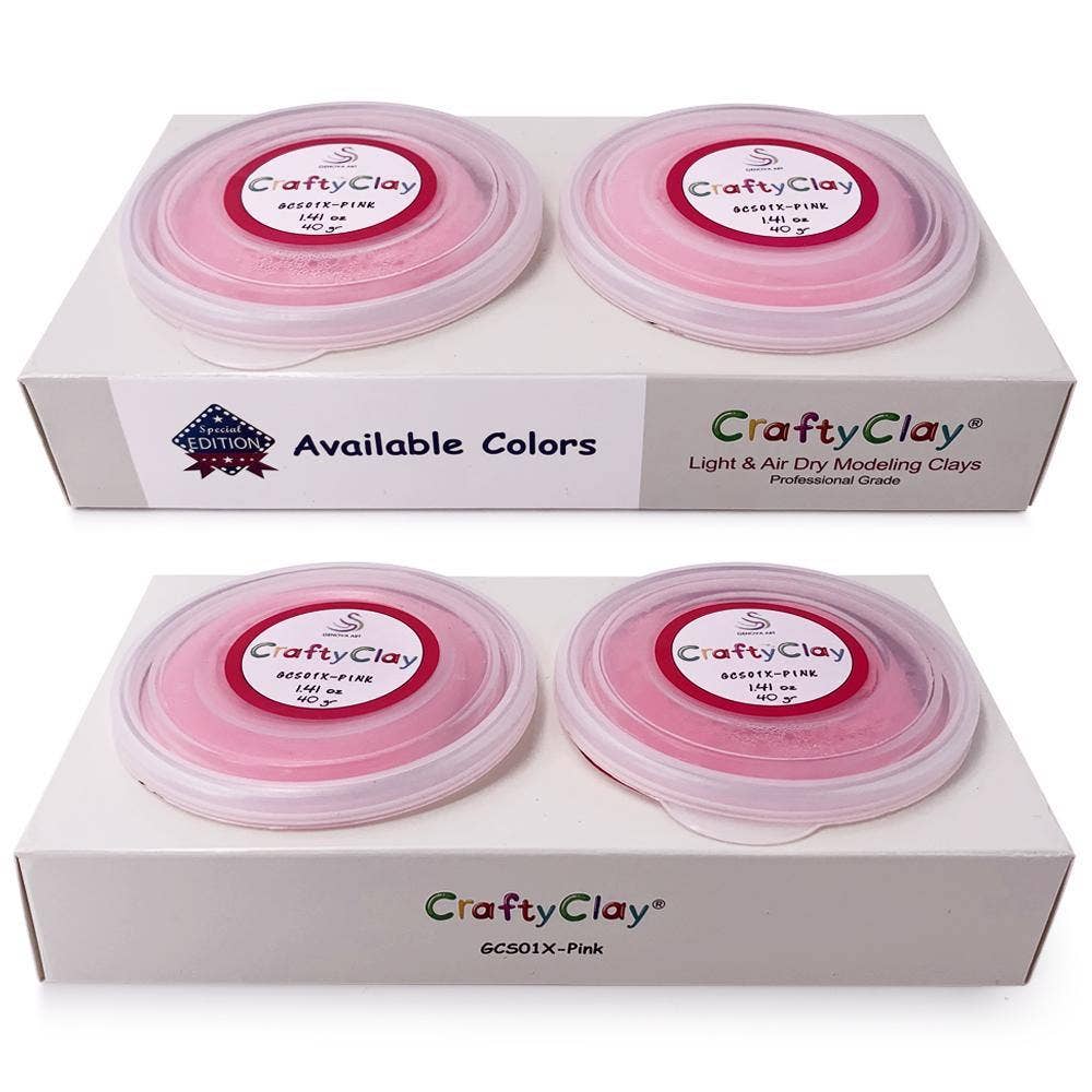 Genova Industrial Products - Venta al por mayor Kit de manualidades - Arcilla de modelar Pink Air Dry12