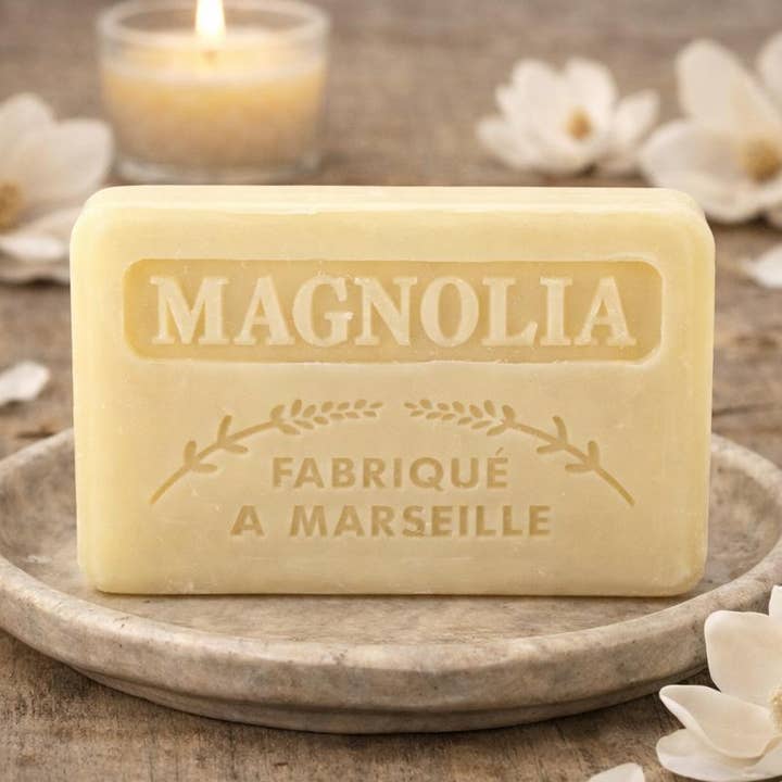 125g Magnolia Wholesale French Soap for wholesale by French Soap Wholesale