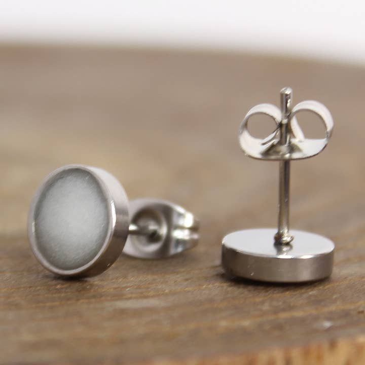 Selenite Stud Earrings for wholesale by Pure Impressions Design