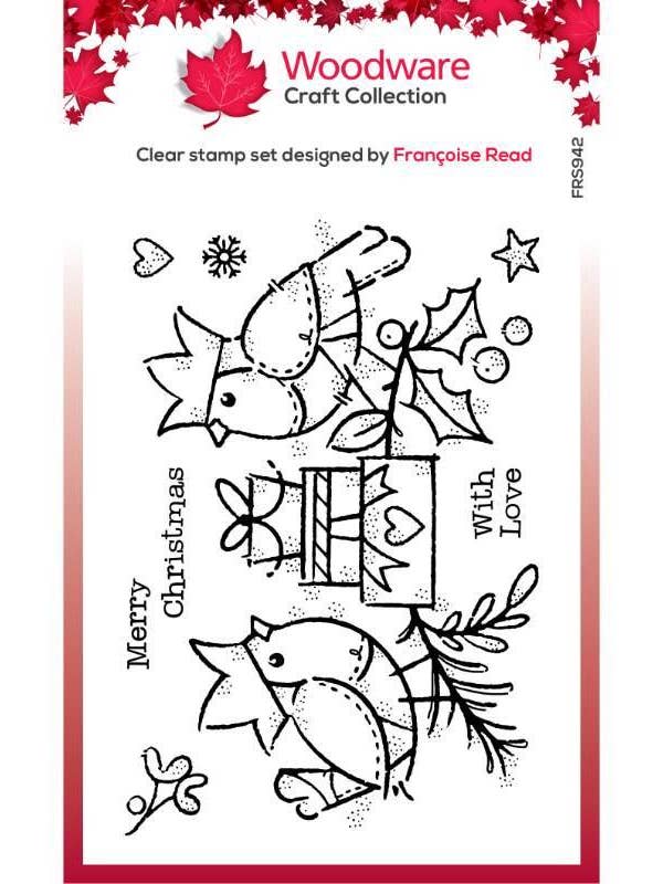 Woodware Clear Singles Robin Party 4 i x 6 i stämpel för wholesale av Ecstasy Crafts Distributing