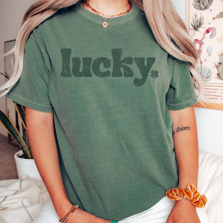 Lucky Shirt, St. Patrick's Day Shirt, St Patricks Day Tee for wholesale by Mugsby