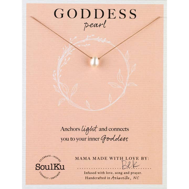 SoulKu – Colar pingente/pendente por atacado – Colar Pérola Alma Cheia de Luz para Deusa