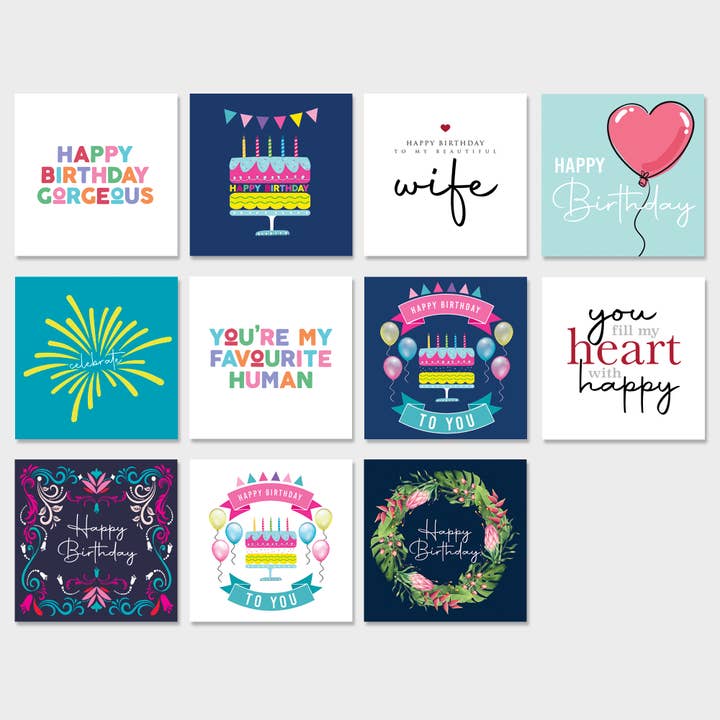 Paket mit verschiedenen Karten für den Großhandel von Cherry Pete Ltd