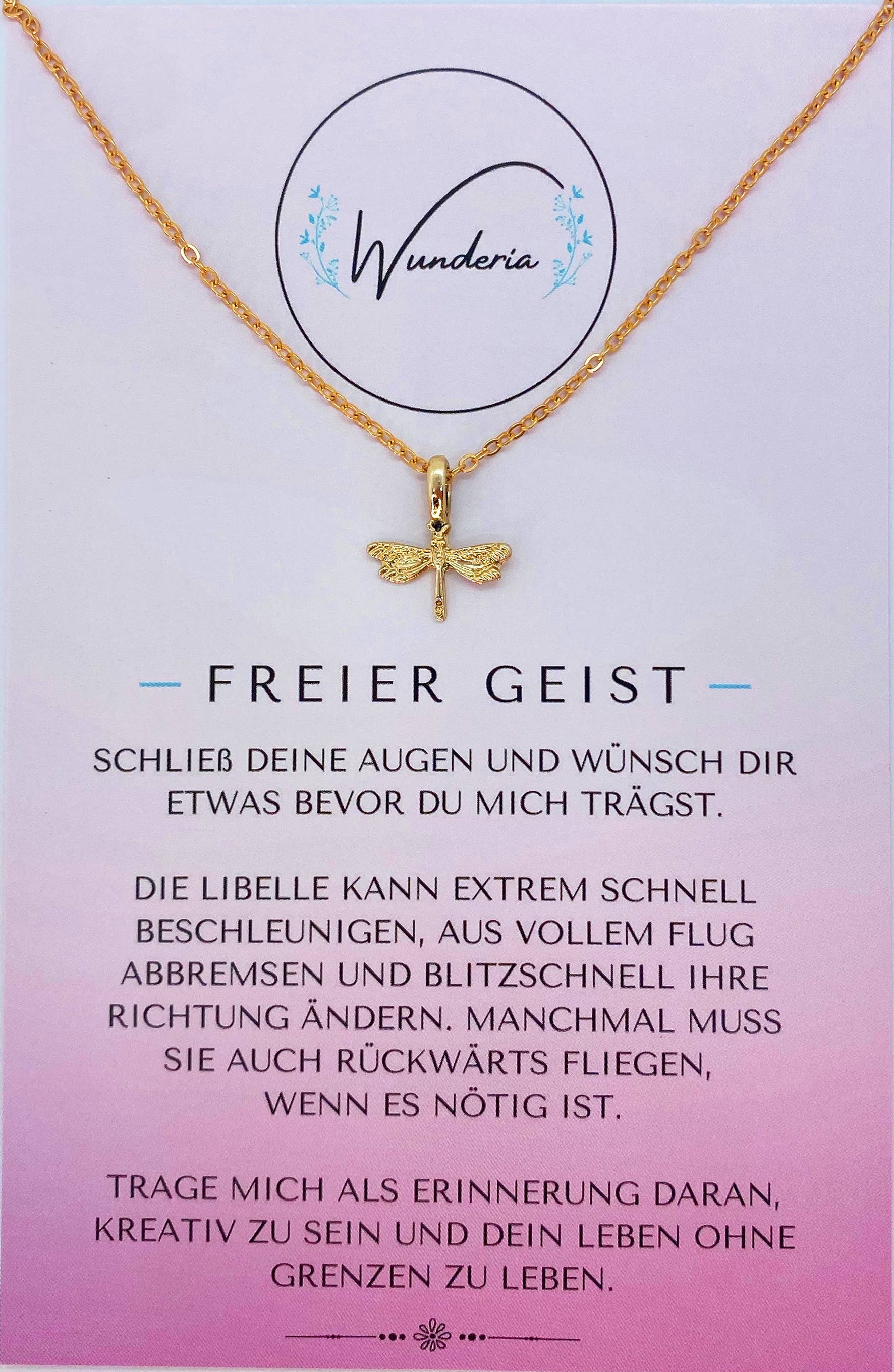 oro Collana catena dei desideri Free Spirit con messaggio positivo in vendita all'ingrosso su Faire9