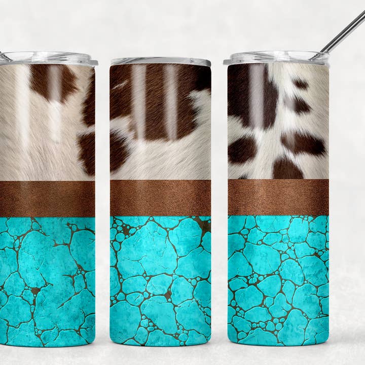 Cow print tumbler for wholesale by Faith'sVarietyShop