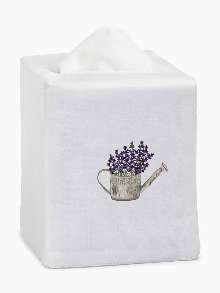 Funda para caja de pañuelos con regadera de lavanda para venta al por mayor de Henry Handwork