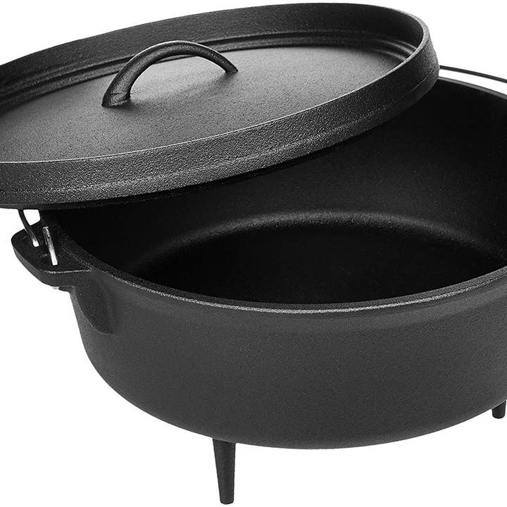 Crucible Cookware - Wholesale Cooking Pot - Cast Iron Camp Dutch Oven with Legs - 4.1 qt (3.9 L)