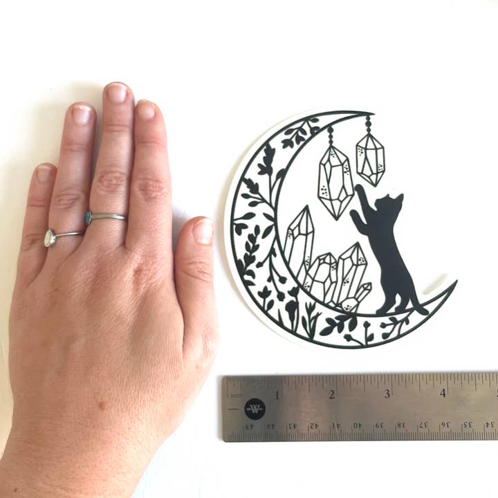 Art by Sharell - Wholesale Suncatcher - Cat on Moon Suncatcher Window Sticker Decal, Cat Lover Gift9