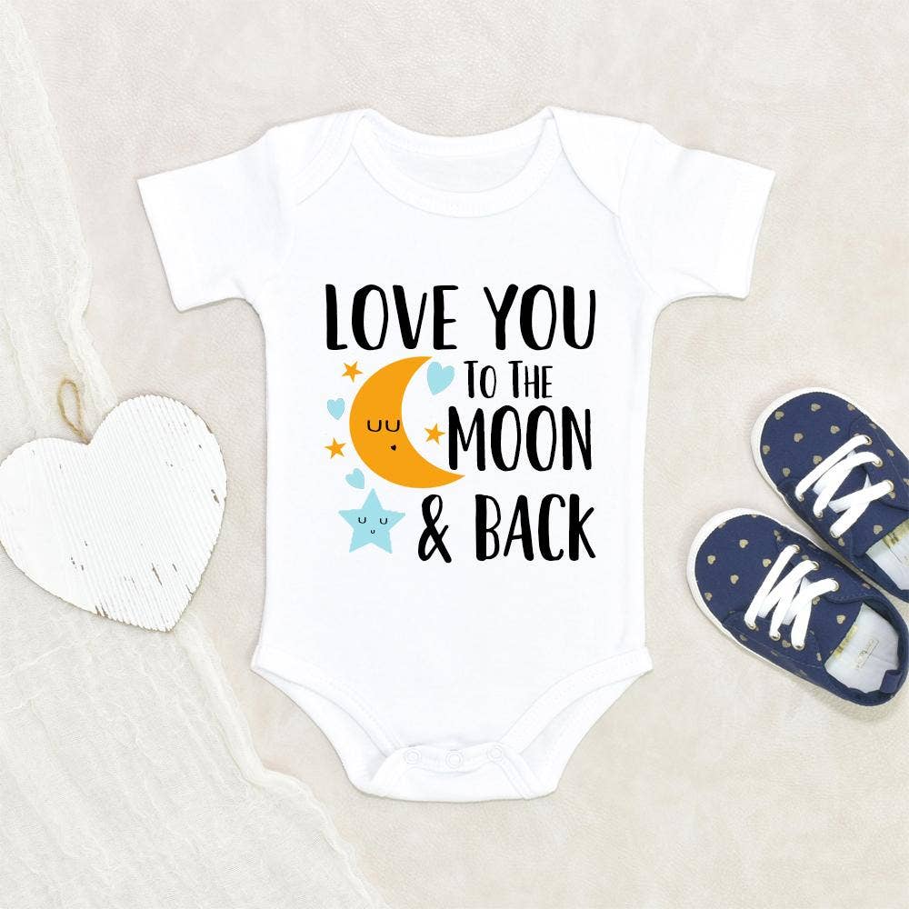 NewBabyWishes - Vente Body (sans pieds) – bébé - Vêtements de bébé mignons - Love You To The Moon And Back Onesie