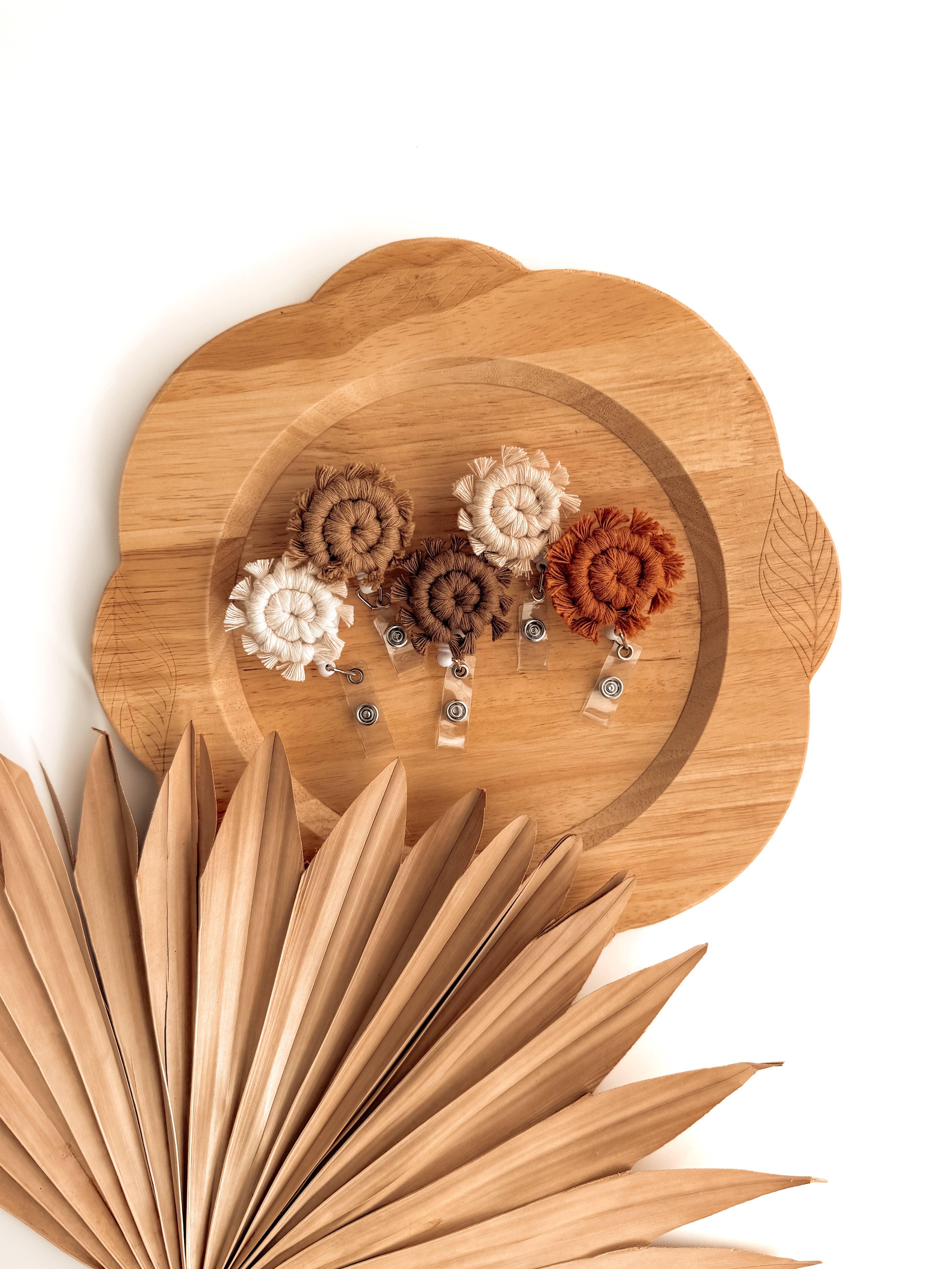 Meraki The Studio Co. - Wholesale Badge Accessory - Unisex - Macrame Badge Reel | Retractable ID + Name Card Holder2