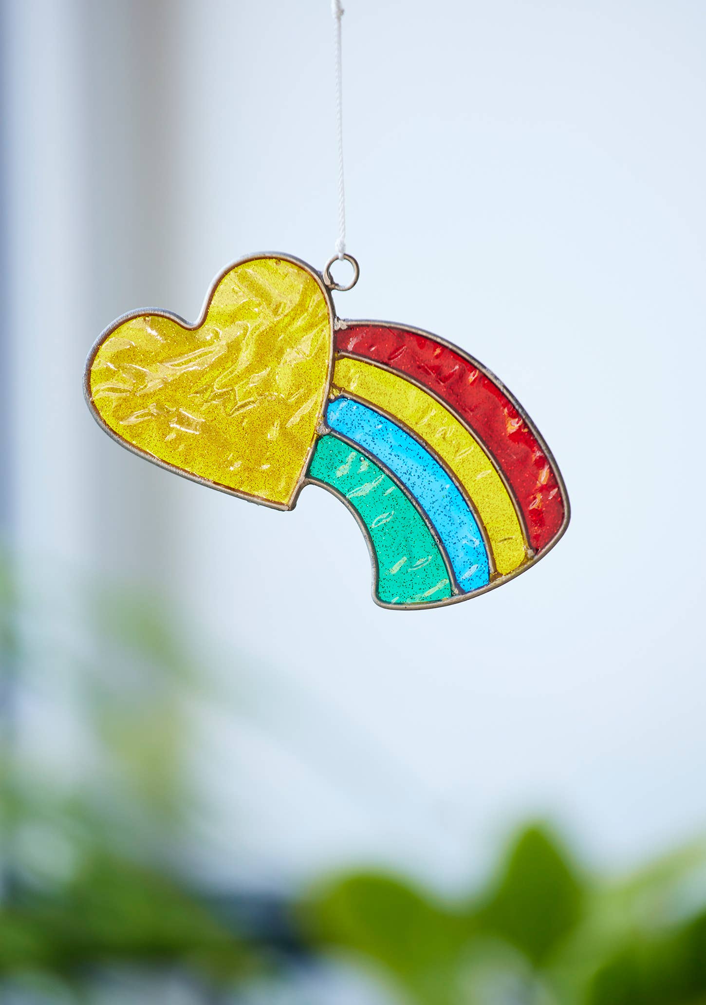 Namaste - Venta al por mayor Atrapasoles - Atrapasol de Corazón Arcoíris con Purpurina