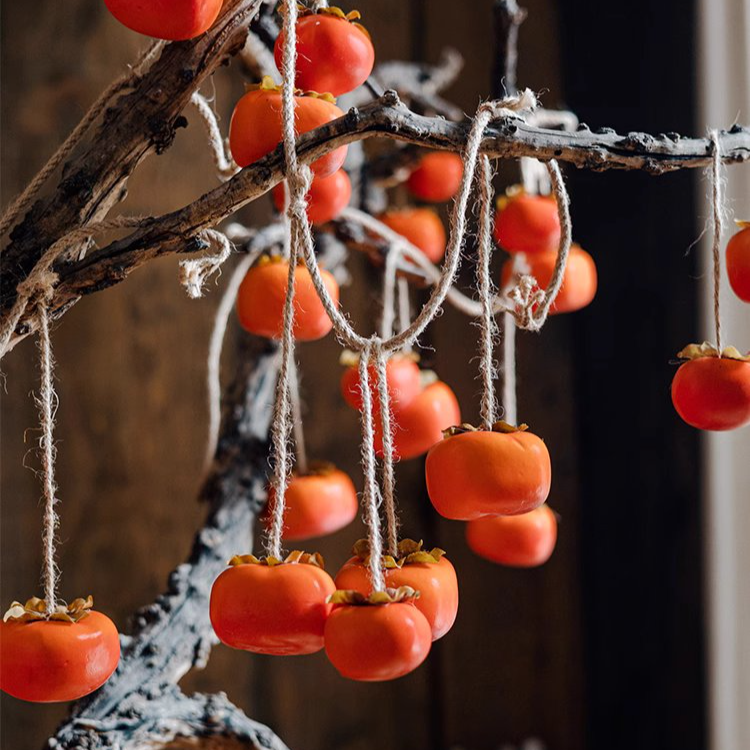 Rustic Reach - Wholesale Artificial Plant - Artificial Persimmon Fruit String Decor 33.8" Long4