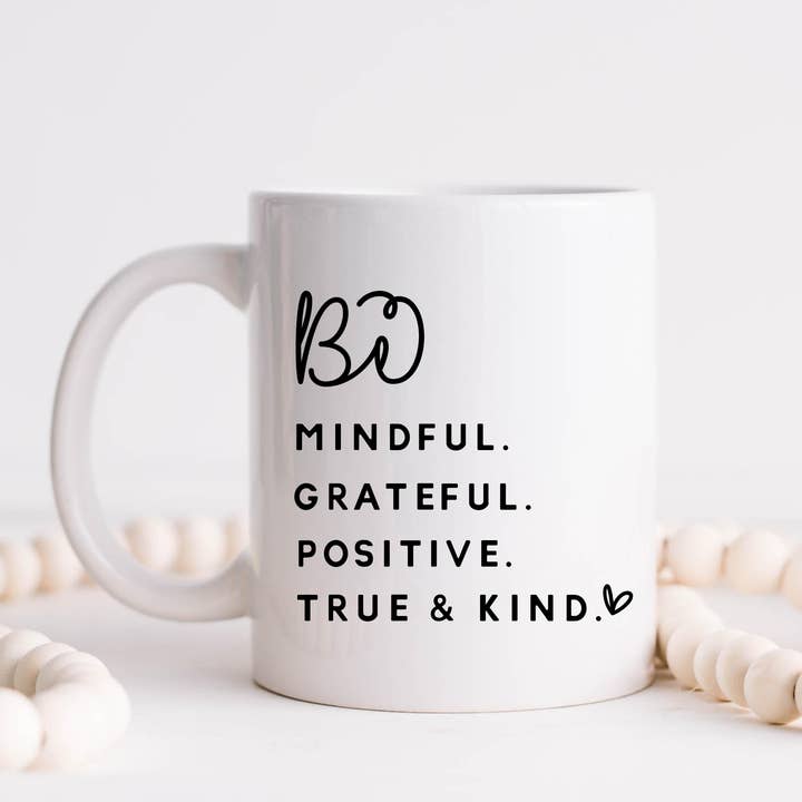 Tasse à café Be Mindful, Grateful, Motivational Idée cadeau pour la vente par Hm Mugs