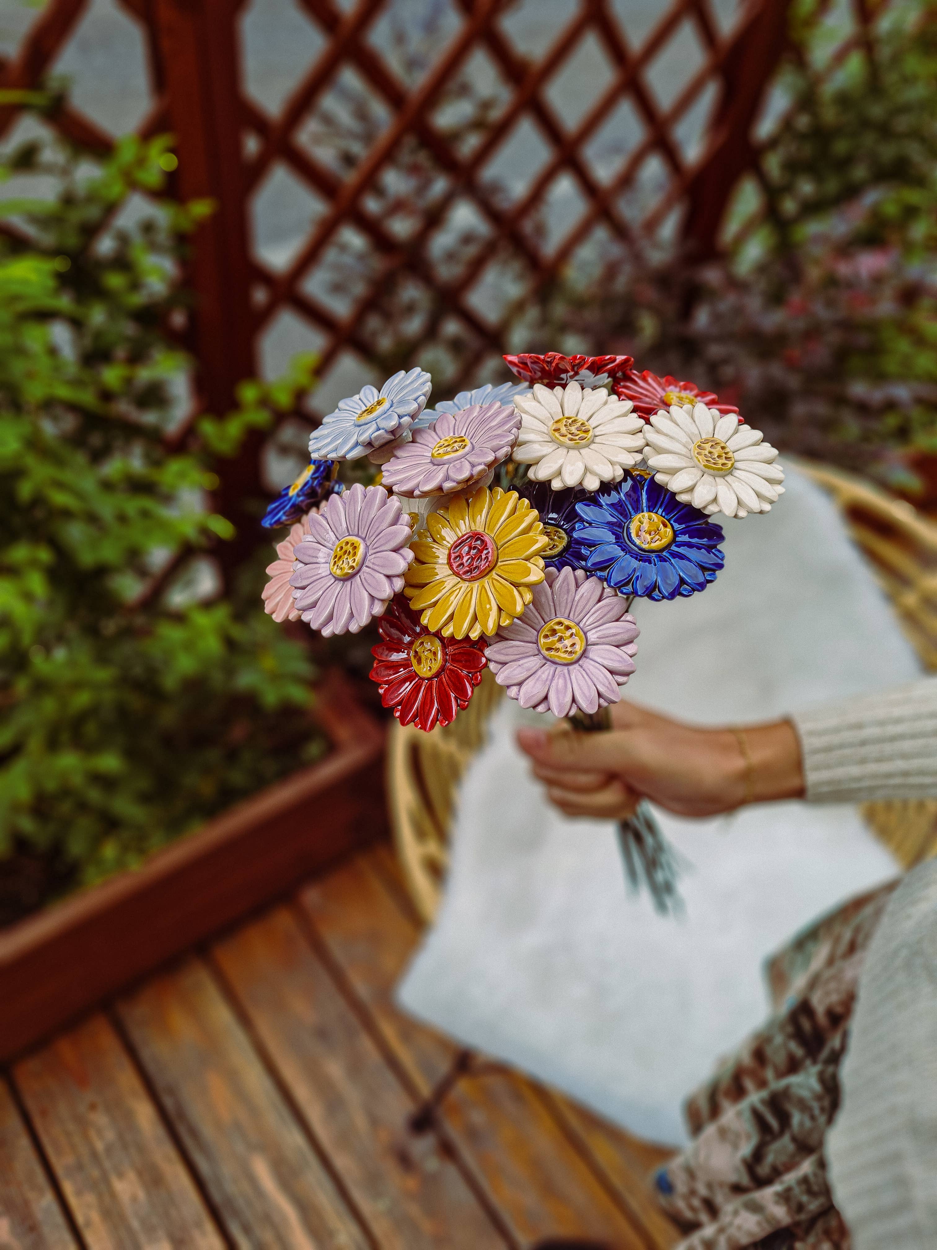 NaturoTheke – wholesale Artificial flowers – Gerbera diameter approx. 5 cm | 39 cm stem32