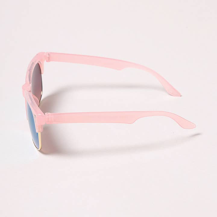ASSORTED COLORS Kid's Reflective Fashion Sunglasses for wholesale on Faire6