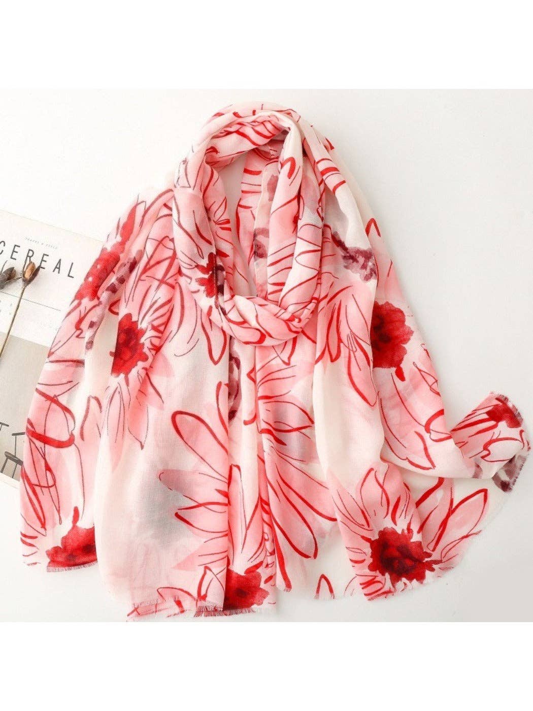 Funkyrel® Atzbranding Limited - Wholesale Sjaal - Dames - Scarvii - Sjaal met Madeliefjesprint & Sjaal voor Vrouwen3