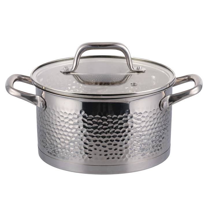 ROOTS BARK CASSEROLE 18 WITH STAINLESS STEEL LID 18/10 for wholesale by VdE Tivoli 1996