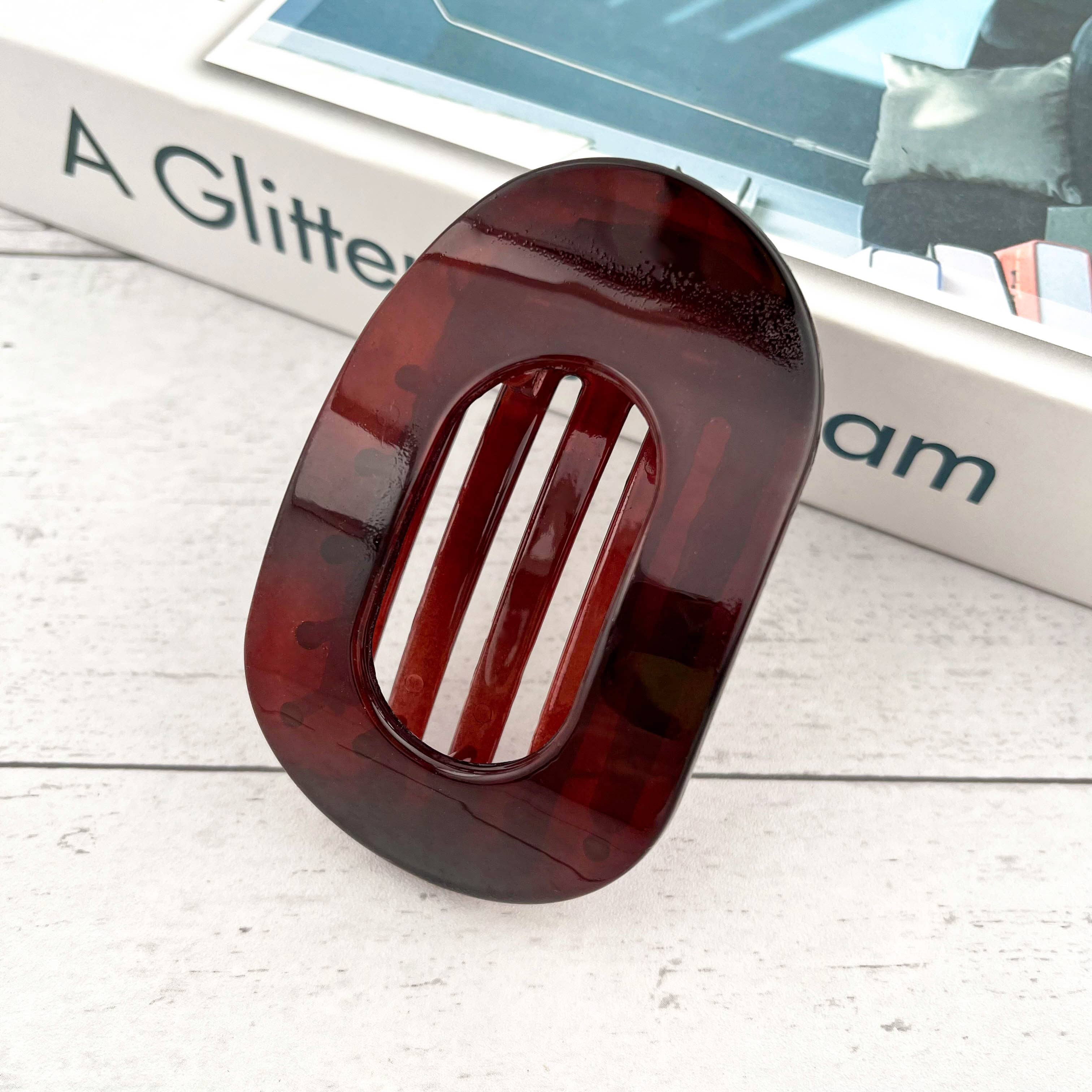 SoapElenGlen - Wholesale Hair clip – Women’s - Solid Color Flat Oval Hair Clip3