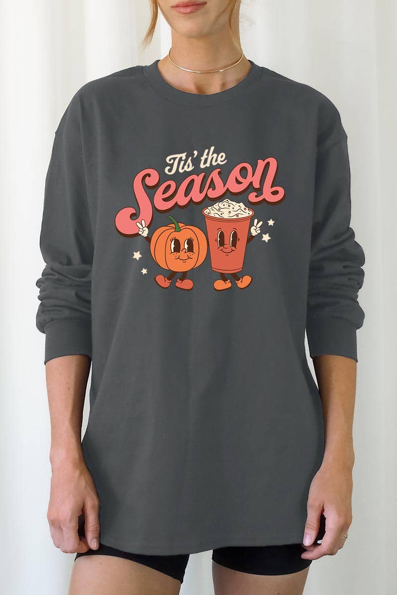 COLORBEAR - Wholesale Graphic Sweatshirt - Women's - TIS' THE SEASON,PUMPKIN SPICE LATTE UNISEX RIB CUFFS LONG2